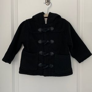 Gymboree Black Coat Lined with Fleece 12-24m (like Gap, Old Navy)